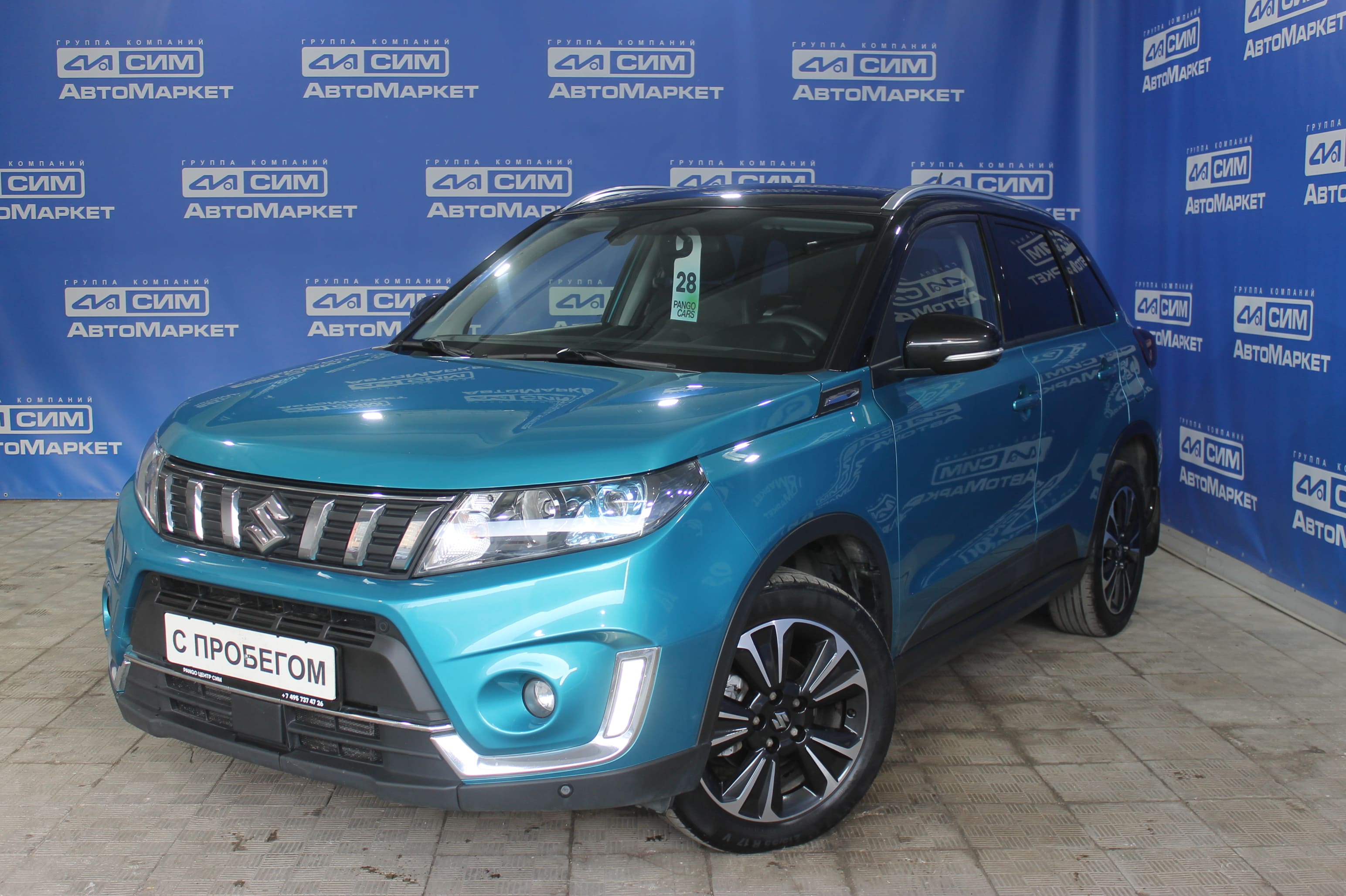 голубой Suzuki Vitara S 1.4 AT (140 л.с.) 4WD 2019