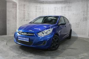 Синий Hyundai Solaris 1.4 AT (107 л.с.) 2014