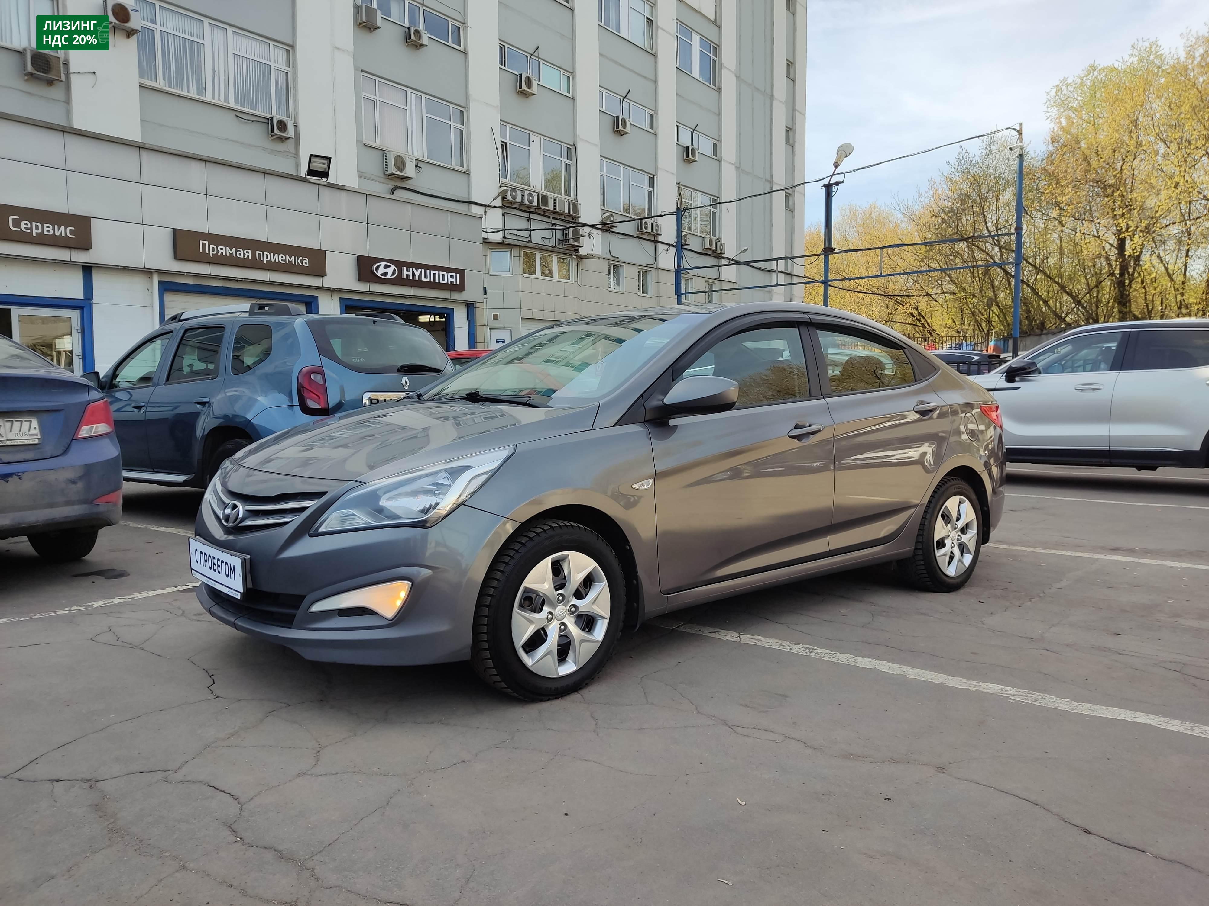 серый Hyundai Solaris 1.4 AT (107 л.с.) 2016
