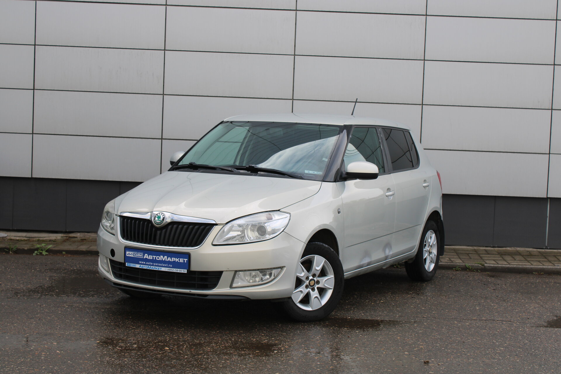 Серебряный Skoda Fabia 1.2 MT (70 л.с.) 2012